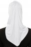 Isra Plain - Hvid One-Piece Viskos Hijab
