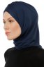 Isra Cross - Marine Blå One-Piece Viskos Hijab
