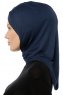 Isra Cross - Marine Blå One-Piece Viskos Hijab