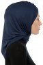 Isra Cross - Marine Blå One-Piece Viskos Hijab