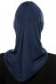 Isra Cross - Marine Blå One-Piece Viskos Hijab
