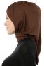 Isra Cross - Brun One-Piece Viskos Hijab