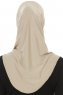 Hanfendy Plain Logo - Lys Taupe One-Piece Hijab