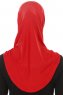 Hanfendy Plain Logo - Rød One-Piece Hijab