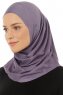 Hanfendy Plain Logo - Mørke Lilla One-Piece Hijab