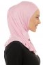 Hanfendy Plain Logo - Pink One-Piece Hijab
