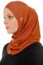 Hanfendy Cross Logo - Murstensrød One-Piece Hijab