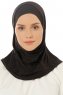 Micro Plain- Sort One-Piece Hijab