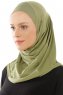 Micro Plain - Olivengrønn One-Piece Hijab