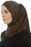 Micro Cross - Brun One-Piece Hijab