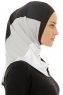 Esin - Sort & Hvid & Lysegrå One-Piece Hijab