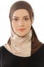Esin - Brun & Lys Taupe & Mørk Taupe One-Piece Hijab