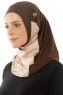 Esin - Brun & Lys Taupe & Mørk Taupe One-Piece Hijab