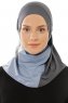 Esin - Anthracite & Lyseblå & Lysegrå One-Piece Hijab