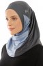 Esin - Anthracite & Lyseblå & Lysegrå One-Piece Hijab