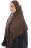 Ajda - Brun Lynlås Hijab