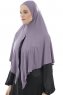 Ajda - Mørke Lilla Lynlås Hijab