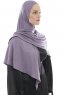 Ajda - Mørke Lilla Lynlås Hijab
