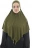 Ajda - Khaki Lynlås Hijab