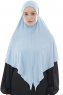 Ajda - Lyseblå Lynlås Hijab