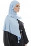 Ajda - Lyseblå Lynlås Hijab