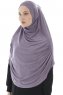Roxelana - Mørke Lilla Lang Al Amira Hijab