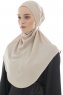 Ebrar - Lys Taupe Crepe Chiffon Al Amira Hijab