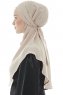 Ebrar - Lys Taupe Crepe Chiffon Al Amira Hijab