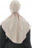 Ebrar - Lys Taupe Crepe Chiffon Al Amira Hijab