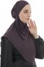 Ebrar - Lilla Crepe Chiffon Al Amira Hijab
