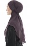 Ebrar - Lilla Crepe Chiffon Al Amira Hijab