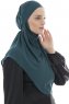 Ebrar - Mørkegrøn Crepe Chiffon Al Amira Hijab