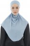 Ebrar - Lyseblå Crepe Chiffon Al Amira Hijab