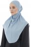 Ebrar - Lyseblå Crepe Chiffon Al Amira Hijab