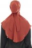 Ebrar - Murstensrød Crepe Chiffon Al Amira Hijab