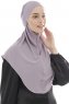 Ebrar - Stengrå Crepe Chiffon Al Amira Hijab