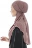 Ebrar - Blomme Crepe Chiffon Al Amira Hijab