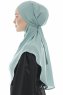 Ebrar - Mint Crepe Chiffon Al Amira Hijab
