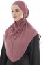 Ebrar - Rose Pink Crepe Chiffon Al Amira Hijab