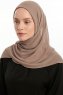 Eylem - Mørk Taupe One Piece Chiffon Hijab