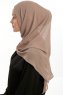 Eylem - Mørk Taupe One Piece Chiffon Hijab