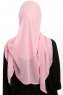 Eylem - Pink One Piece Chiffon Hijab