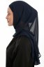 Sahar - Marine Blå One Piece Chiffon Hijab