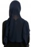 Sahar - Marine Blå One Piece Chiffon Hijab