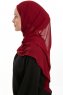 Sahar - Bordeaux One Piece Chiffon Hijab