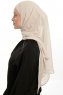 Sahar - Lys Beige One Piece Chiffon Hijab