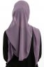 Sahar - Mørke Lilla One Piece Chiffon Hijab