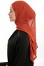 Sahar - Murstensrød One Piece Chiffon Hijab