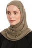 Sahar - Olivenegrøn One Piece Chiffon Hijab