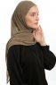 Sahar - Olivenegrøn One Piece Chiffon Hijab